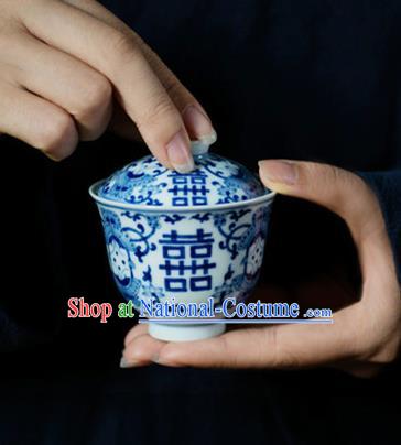 Chinese Classical Handmade Jingdezhen Shi Enamel Cup Wedding Porcelain Ceramics Teacup