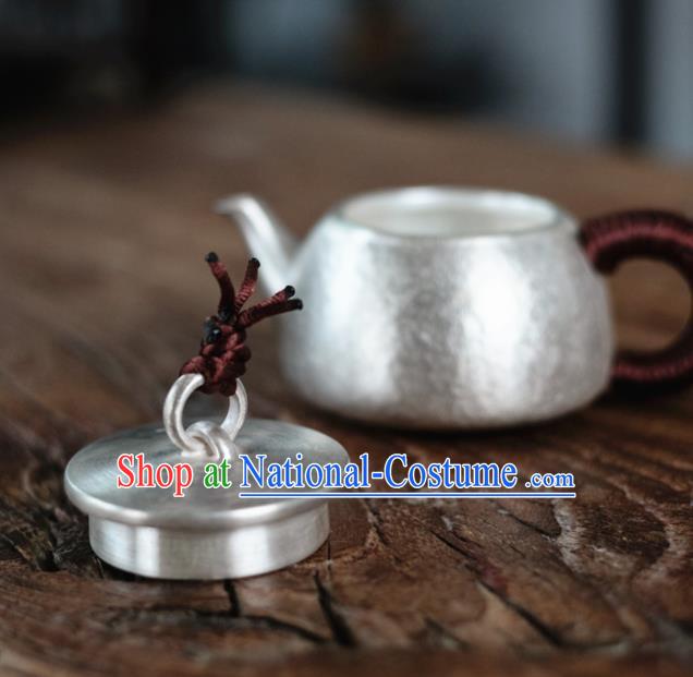 Traditional Chinese Handmade Kung Fu Teapot Silver Tea Kettle