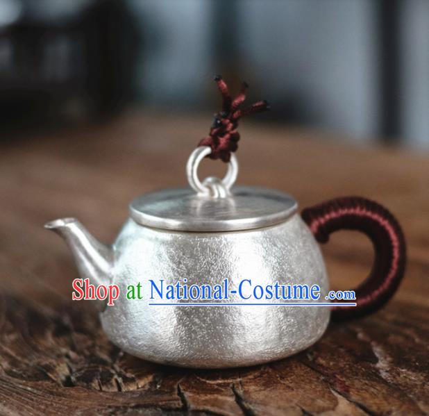 Traditional Chinese Handmade Kung Fu Teapot Silver Tea Kettle