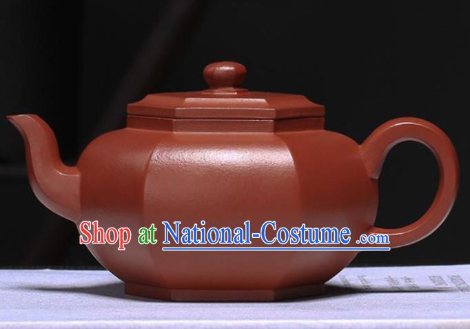 Traditional Chinese Handmade Kung Fu Zisha Teapot Dark Red Clay Pottery Teapot