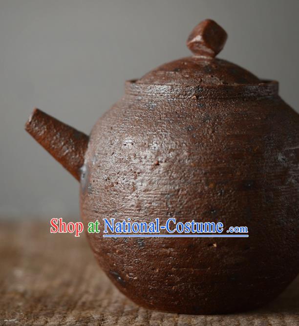 Traditional Chinese Handmade Kung Fu Pottery Teapot Red Clay Tea Kettle