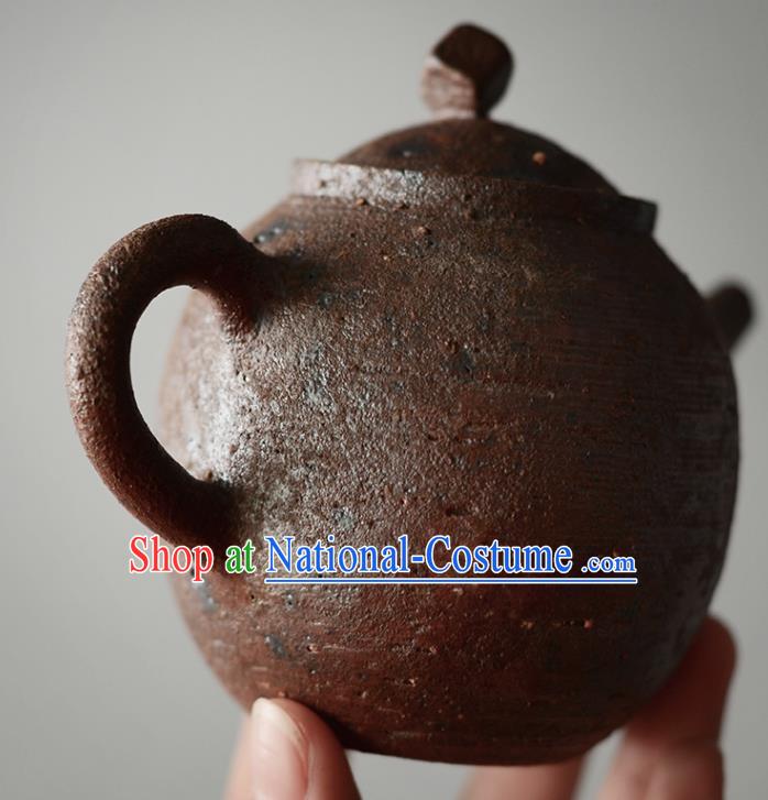 Traditional Chinese Handmade Kung Fu Pottery Teapot Red Clay Tea Kettle