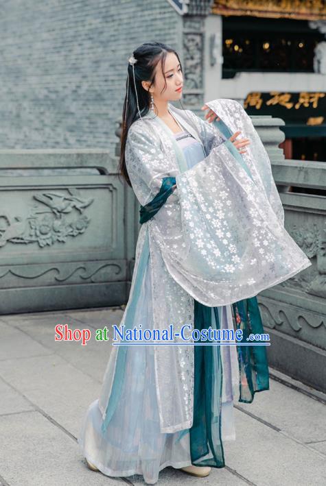 Traditional Chinese Tang Dynasty Replica Costumes Ancient Royal Princess Hanfu Dress for Women