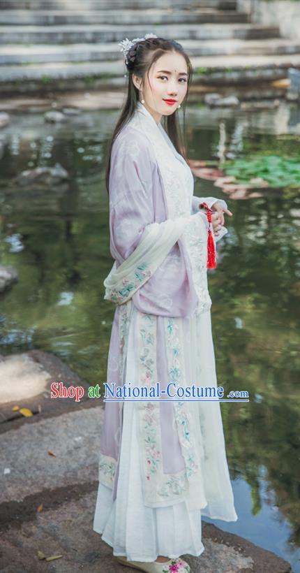 Traditional Chinese Song Dynasty Swordswoman Replica Costumes Ancient Nobility Lady Hanfu Dress for Women