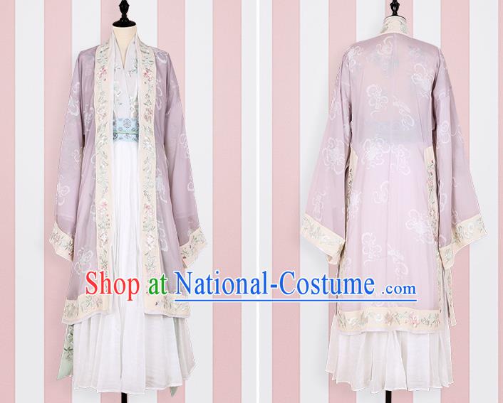 Traditional Chinese Song Dynasty Swordswoman Replica Costumes Ancient Nobility Lady Hanfu Dress for Women