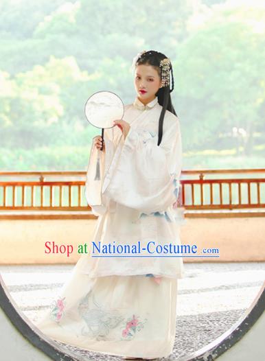 Traditional Chinese Ming Dynasty Nobility Lady Replica Costumes Ancient Royal Princess Hanfu Dress for Women