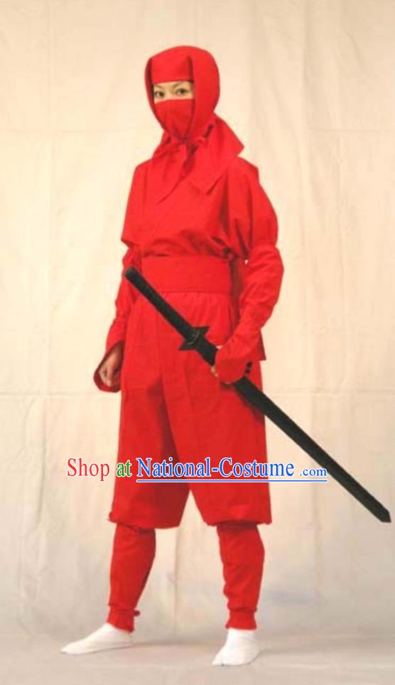 Ancient Japanese Ninja Costume Japan Ninja Costumes Fighter Suits Complete Set for Men or Women