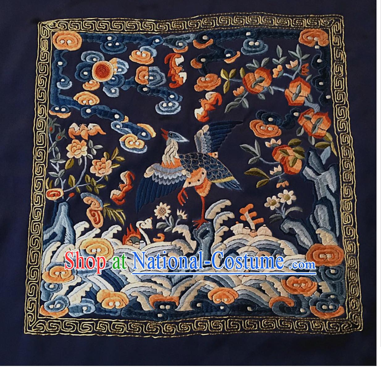 Traditional Qing Dynasty Style Officer Bu Zi Embroidery Arts