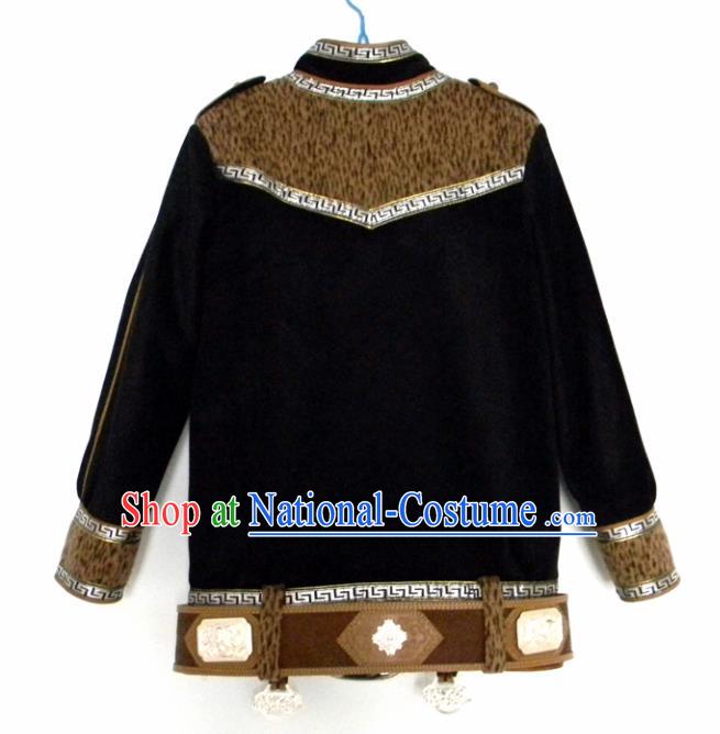 Chinese Traditional Mongol Nationality Costume Mongolian Ethnic Jacket for Men