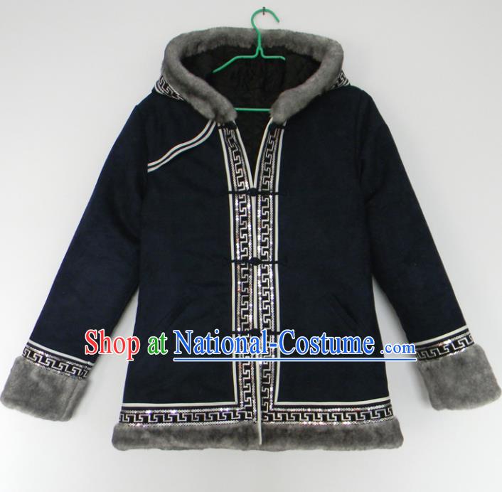 Chinese Traditional Mongol Nationality Winter Costume Mongolian Ethnic Cotton Padded Jacket for Men