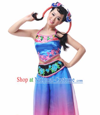 Traditional Chinese Tao Li Cup Classical Dance Costume Fan Dance Stage Show Dress for Women