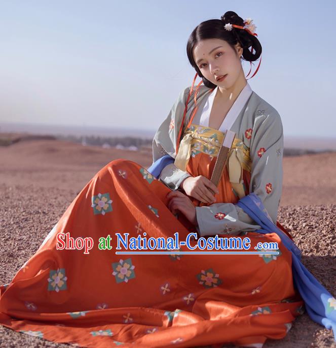 Chinese Tang Dynasty Palace Lady Hanfu Dress Traditional Ancient Court Maid Costumes for Women