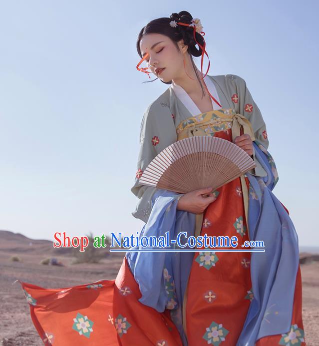 Chinese Tang Dynasty Palace Lady Hanfu Dress Traditional Ancient Court Maid Costumes for Women