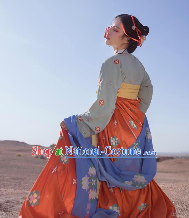 Chinese Tang Dynasty Palace Lady Hanfu Dress Traditional Ancient Court Maid Costumes for Women