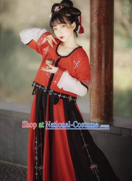 Chinese Tang Dynasty Court Maid Hanfu Dress Traditional Ancient Palace Maidservants Costumes for Women