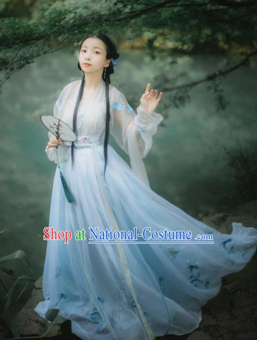 Chinese Song Dynasty Court Lady Hanfu Dress Traditional Ancient Palace Princess Costumes for Women