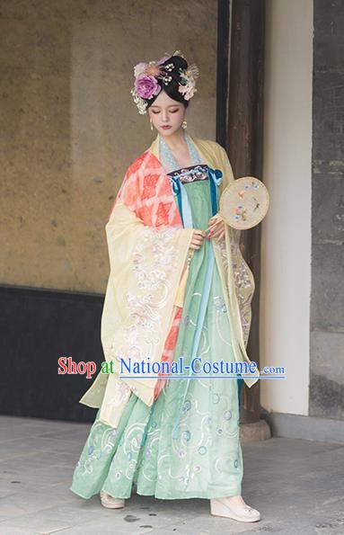 Chinese Tang Dynasty Imperial Consort Hanfu Dress Traditional Ancient Court Senior Concubine Costumes for Women