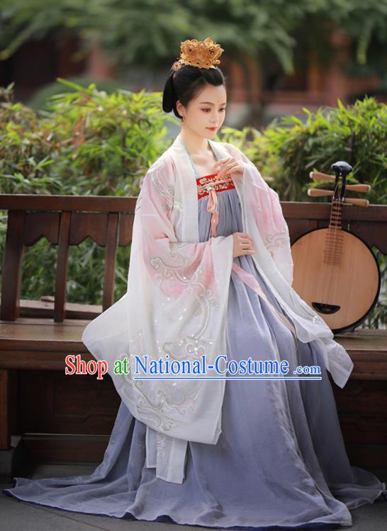 Asian Chinese Tang Dynasty Imperial Concubine Hanfu Dress Traditional Ancient Peri Princess Costumes for Women