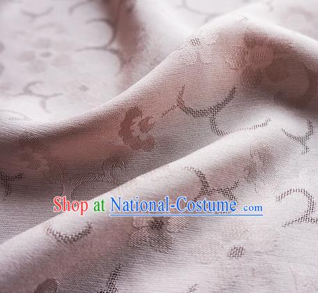 Traditional Chinese Classical Cherry Blossom Pattern Design Pink Silk Fabric Ancient Hanfu Dress Silk Cloth