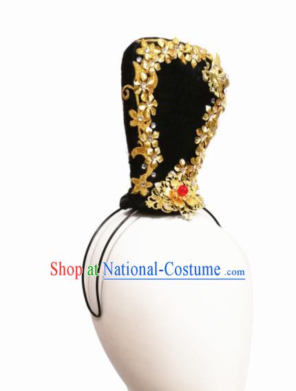 Chinese Traditional Tao Li Cup Classical Dance Hair Accessories Fan Dance Wig Chignon Headdress for Women