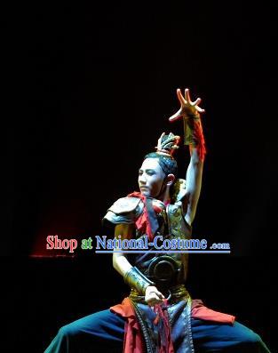 Chinese Traditional Classical Dance Outfits Drum Dance General Group Dance Costume for Men