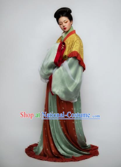 Chinese Ancient Court Consort Hanfu Dress Traditional Jin Dynasty Imperial Concubine Embroidered Replica Costume for Women