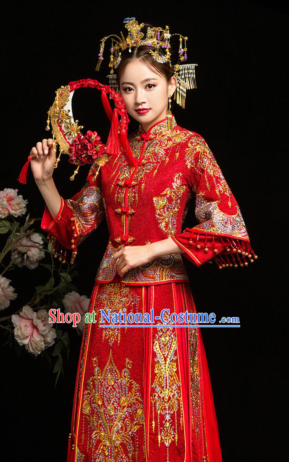 Top Chinese Empress Design Beautiful Bride Wedding Clothing for Women