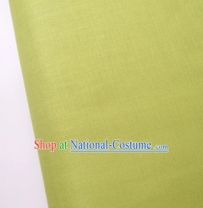 Traditional Chinese Lime Green Fabric Ancient Hanfu Cheongsam Cotton Cloth