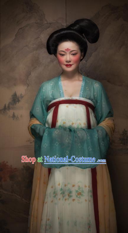 Traditional Chinese Tang Dynasty Royal Lady Hanfu Dress Ancient Imperial Concubine Replica Costumes for Women