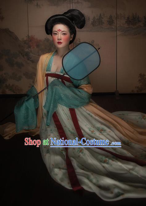 Traditional Chinese Tang Dynasty Royal Lady Hanfu Dress Ancient Imperial Concubine Replica Costumes for Women