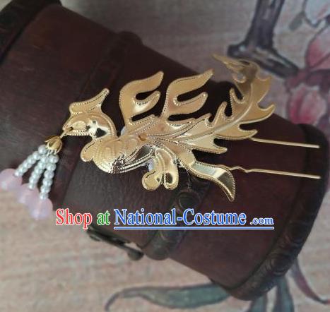 Chinese Traditional Princess Phoenix Tassel Hairpins Ancient Court Lady Hair Accessories for Women