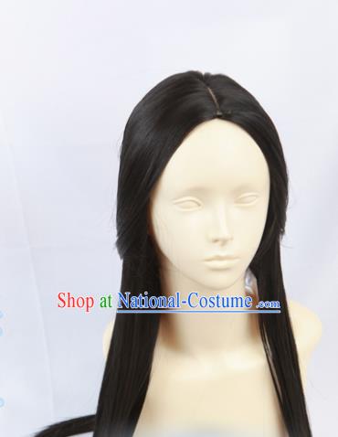 Chinese Traditional Cosplay Imperial Concubine Hair Wigs Ancient Female Swordsman Wig Sheath Hair Accessories for Women