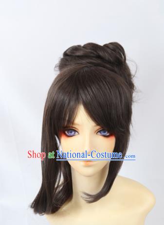 Japanese Traditional Cosplay Onmyoji Wigs Sheath Ancient Geisha Wig Hair Accessories for Women