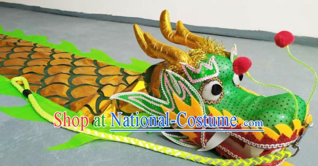 Chinese Folk Dance Dragon Dance Competition Green Dragon Head Traditional Dragon Dance Prop for Adult