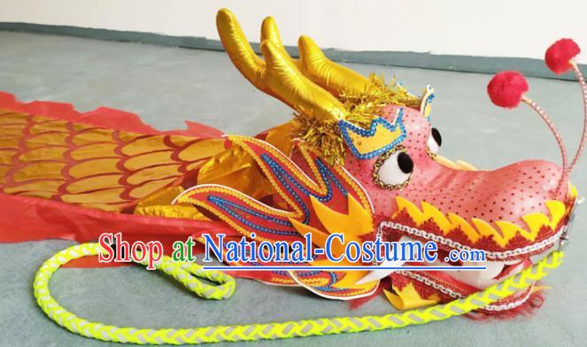 Chinese Folk Dance Dragon Dance Competition Red Dragon Head Traditional Dragon Dance Prop for Adult
