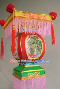 Chinese Traditional Pink Tassel Palace Lantern New Year Hanging Lamp Lantern Festival Lamp