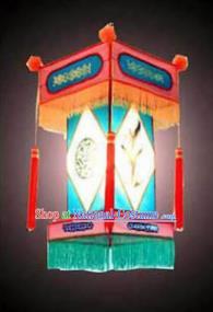 Chinese Traditional Handmade Blue Palace Lantern New Year Hanging Lamp Lantern Festival Lanterns