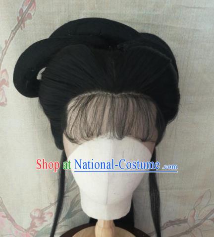 Chinese Traditional Cosplay Beijing Opera Princess Wigs Ancient Nobility Lady Wig Sheath Hair Accessories for Women