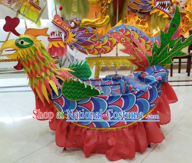 Chinese Lantern Festival Dance Phoenix Boat Traditional New Year Dragon Dance Prop Complete Set for Adult