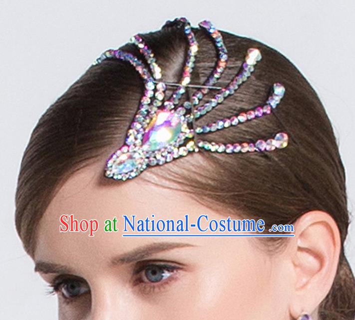 Top Grade Latin Dance Competition Hair Accessories Modern Dance International Ballroom Dance Hair Claw for Women