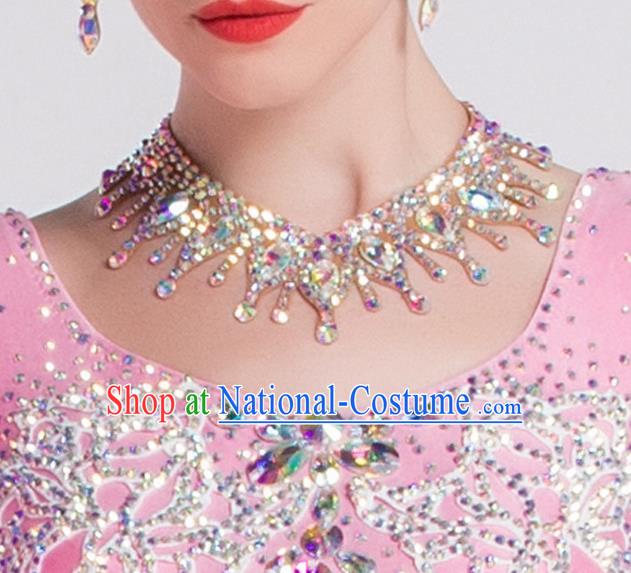 Top Grade Latin Dance Competition Accessories Modern Dance International Ballroom Dance Necklace for Women