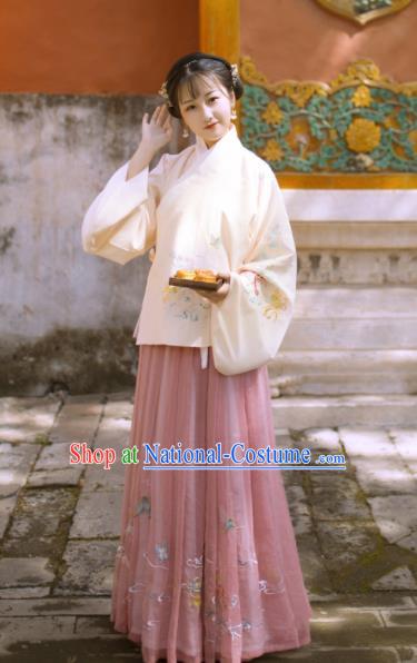 Traditional Chinese Ming Dynasty Replica Costumes Ancient Nobility Lady Hanfu Blouse and Dress for Women