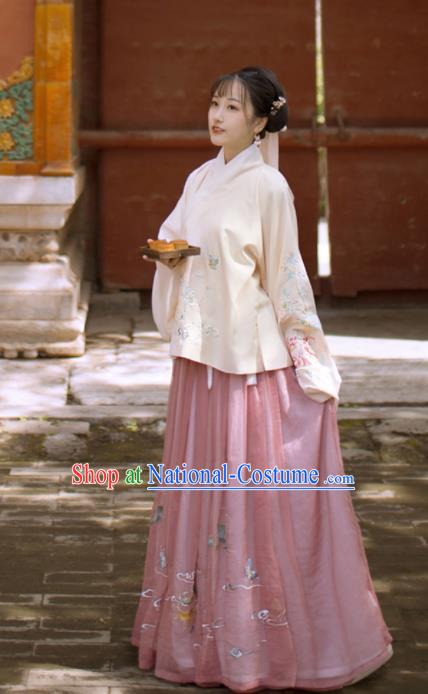 Traditional Chinese Ming Dynasty Replica Costumes Ancient Nobility Lady Hanfu Blouse and Dress for Women