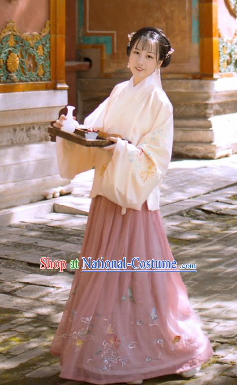 Traditional Chinese Ming Dynasty Replica Costumes Ancient Nobility Lady Hanfu Blouse and Dress for Women