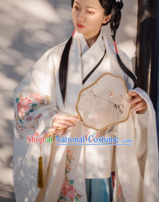 Traditional Chinese Ming Dynasty Embroidered Dress Ancient Hanfu Nobility Lady Replica Costumes for Women