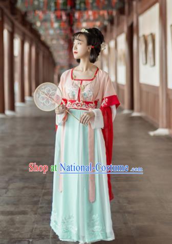 Traditional Chinese Tang Dynasty Court Princess Replica Costumes Ancient Rich Lady Hanfu Dress for Women