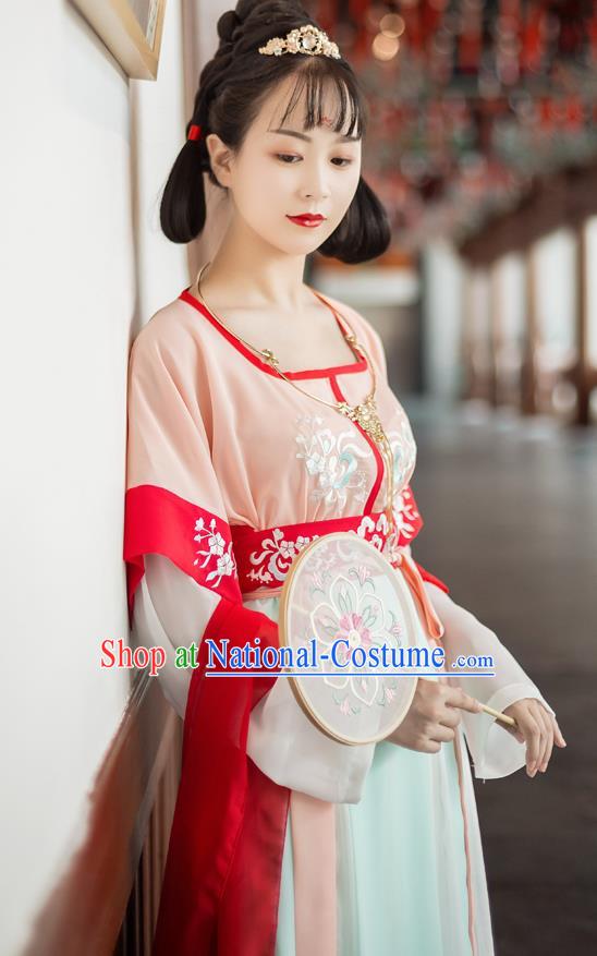 Traditional Chinese Tang Dynasty Court Princess Replica Costumes Ancient Rich Lady Hanfu Dress for Women