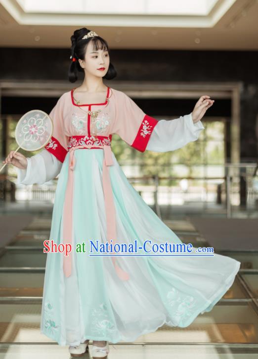 Traditional Chinese Tang Dynasty Court Princess Replica Costumes Ancient Rich Lady Hanfu Dress for Women