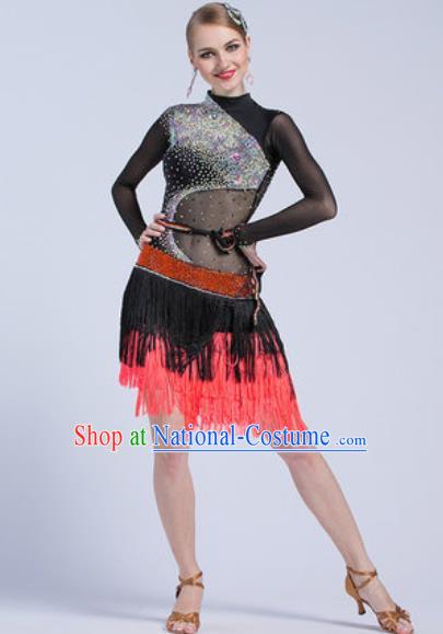 Professional Latin Dance Competition Dress Modern Dance International Rumba Dance Costume for Women