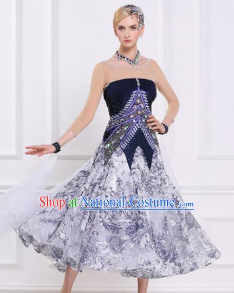 Top Grade Modern Dance Dress Ballroom Dance International Waltz Competition Costume for Women